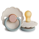 FRIGG Daisy Colour Block Natural Rubber Dummy (Cotton Candy) - The Little Bumble Co.