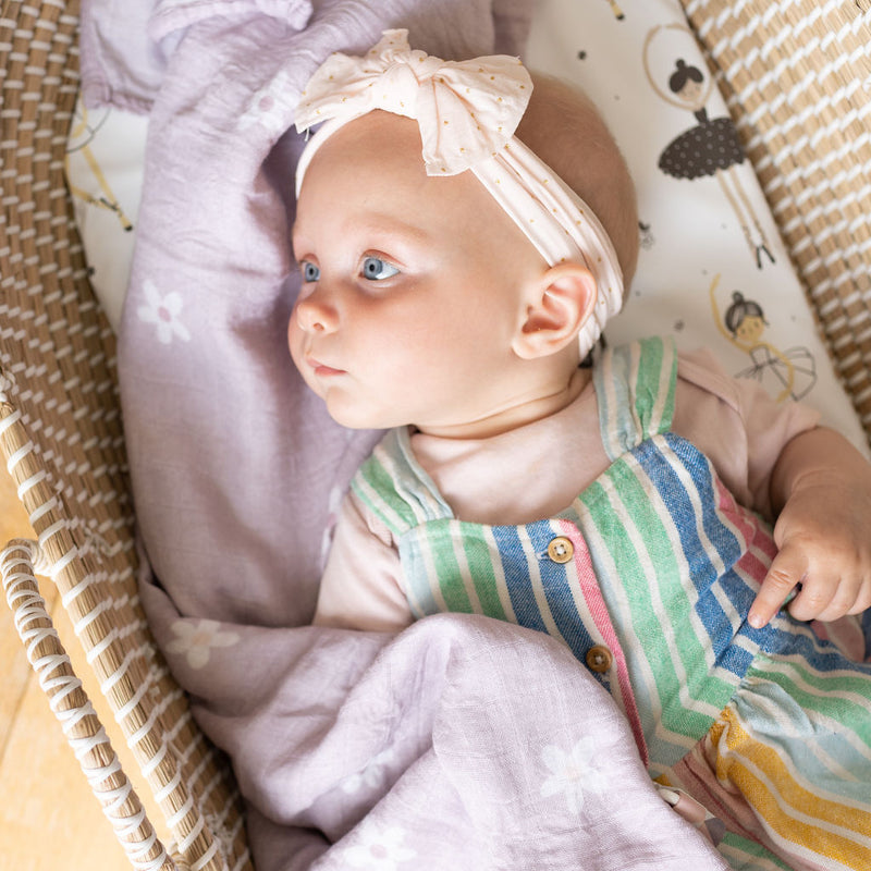 Bamboo Muslin Swaddle - Daisy - The Little Bumble Co.