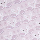 Fitted Muslin Bedside Crib Sheet - Pink Swan - The Little Bumble Co.