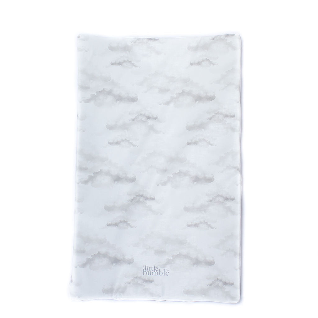 Anti Roll Changing Mat - Beige Clouds - The Little Bumble Co.