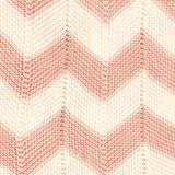 Chevron Knitted Blanket - Pink Rose