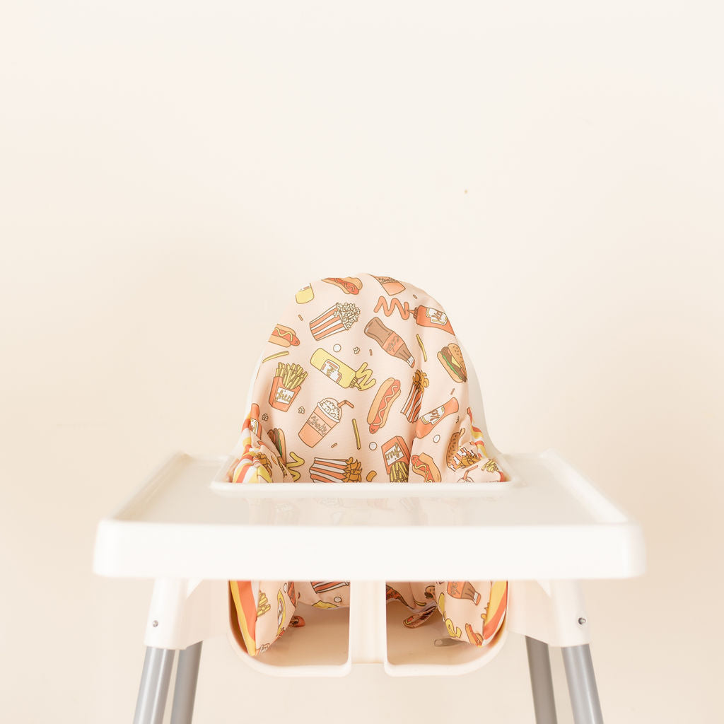 Highchair Cushion Cover - Retro Fast Food/Stripes