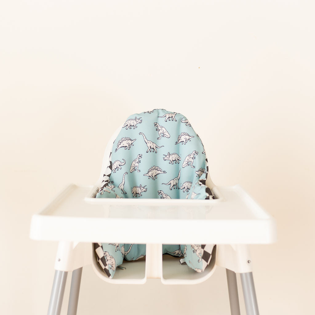 Highchair Cushion Cover - Dinosaurs/Check