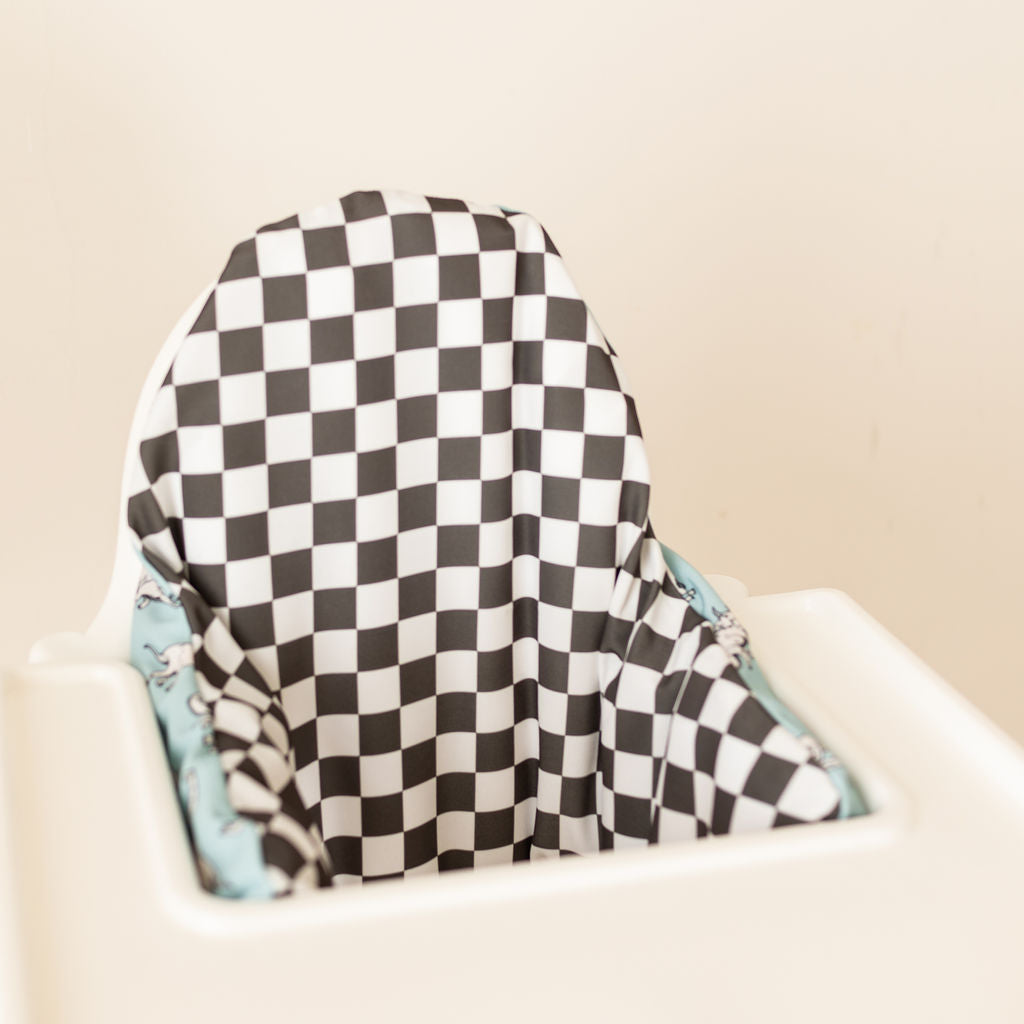 Highchair Cushion Cover - Dinosaurs/Check