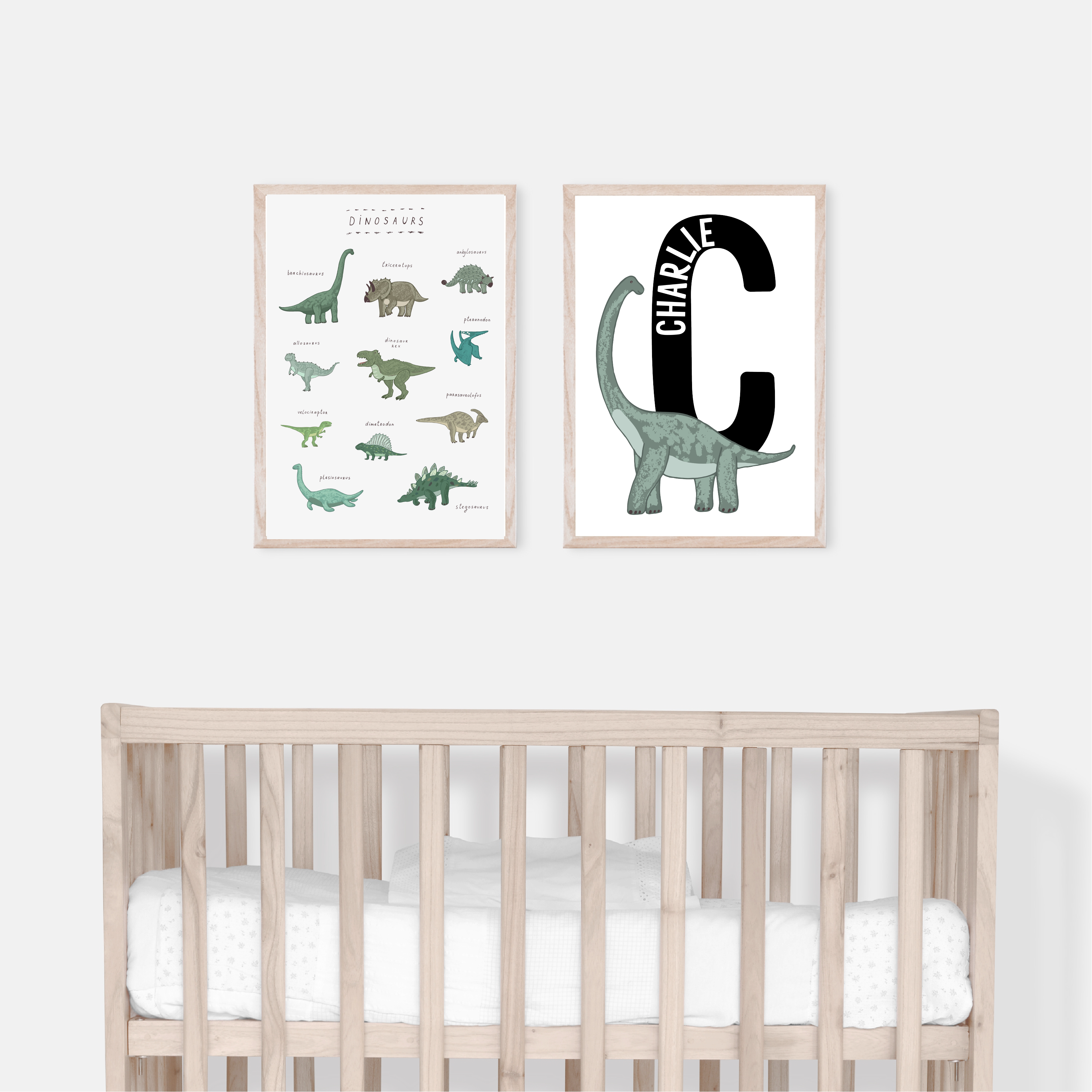 Dinosaur Chart Print B - The Little Bumble Co.