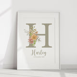 Personalised Initial Summer Floral Print - The Little Bumble Co.