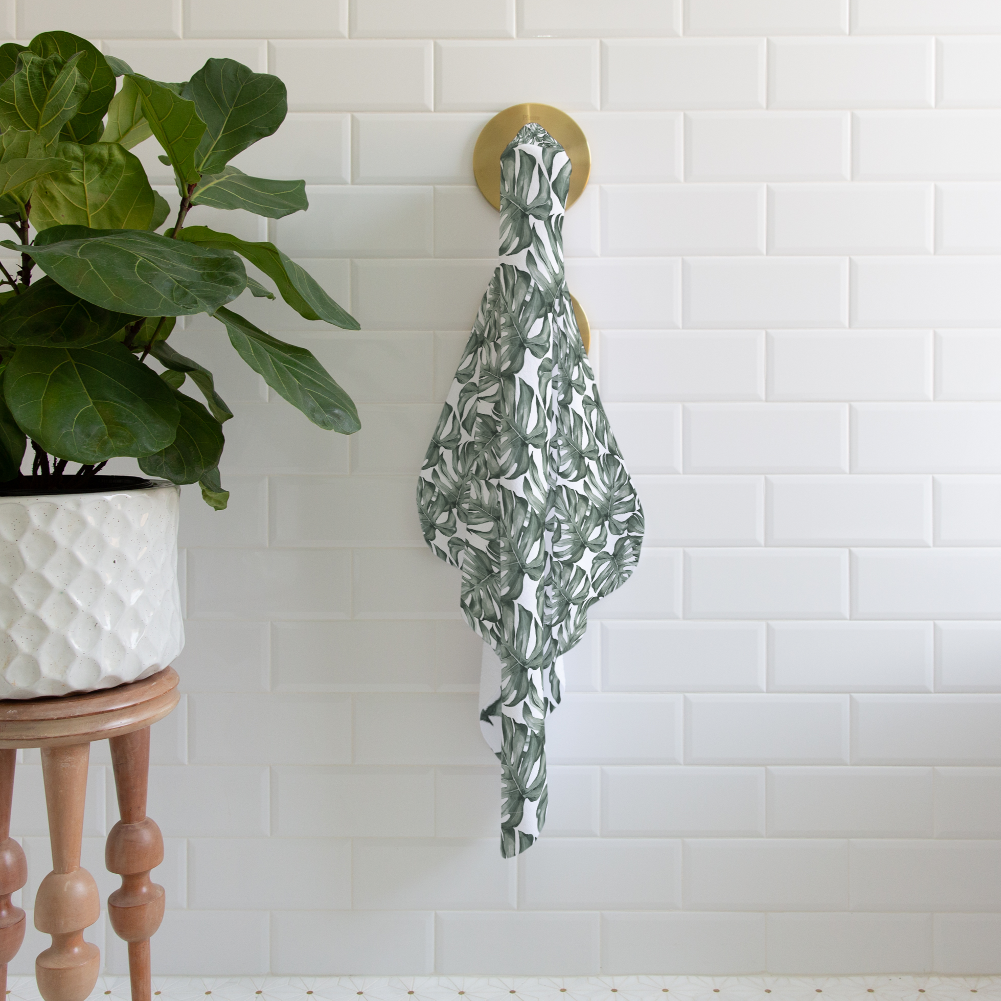 Hooded Towel - Jungle Leaf - The Little Bumble Co.