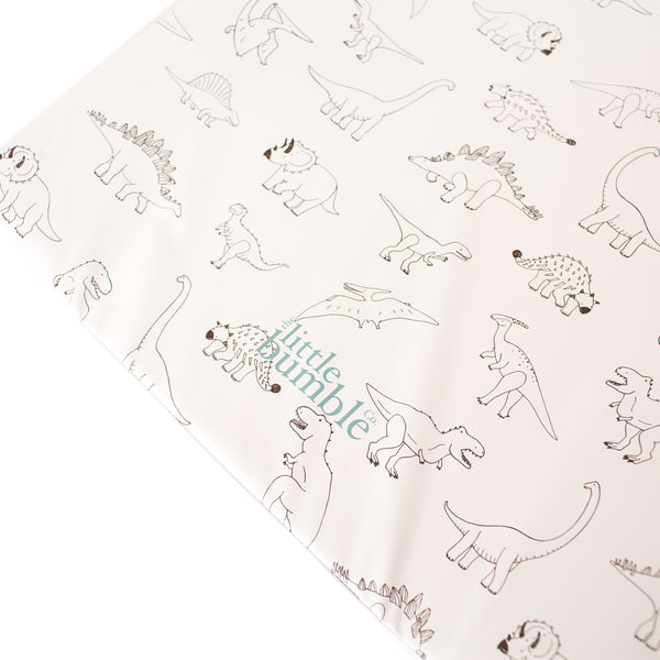Anti Roll Changing Mat - Monochrome Dino - The Little Bumble Co.