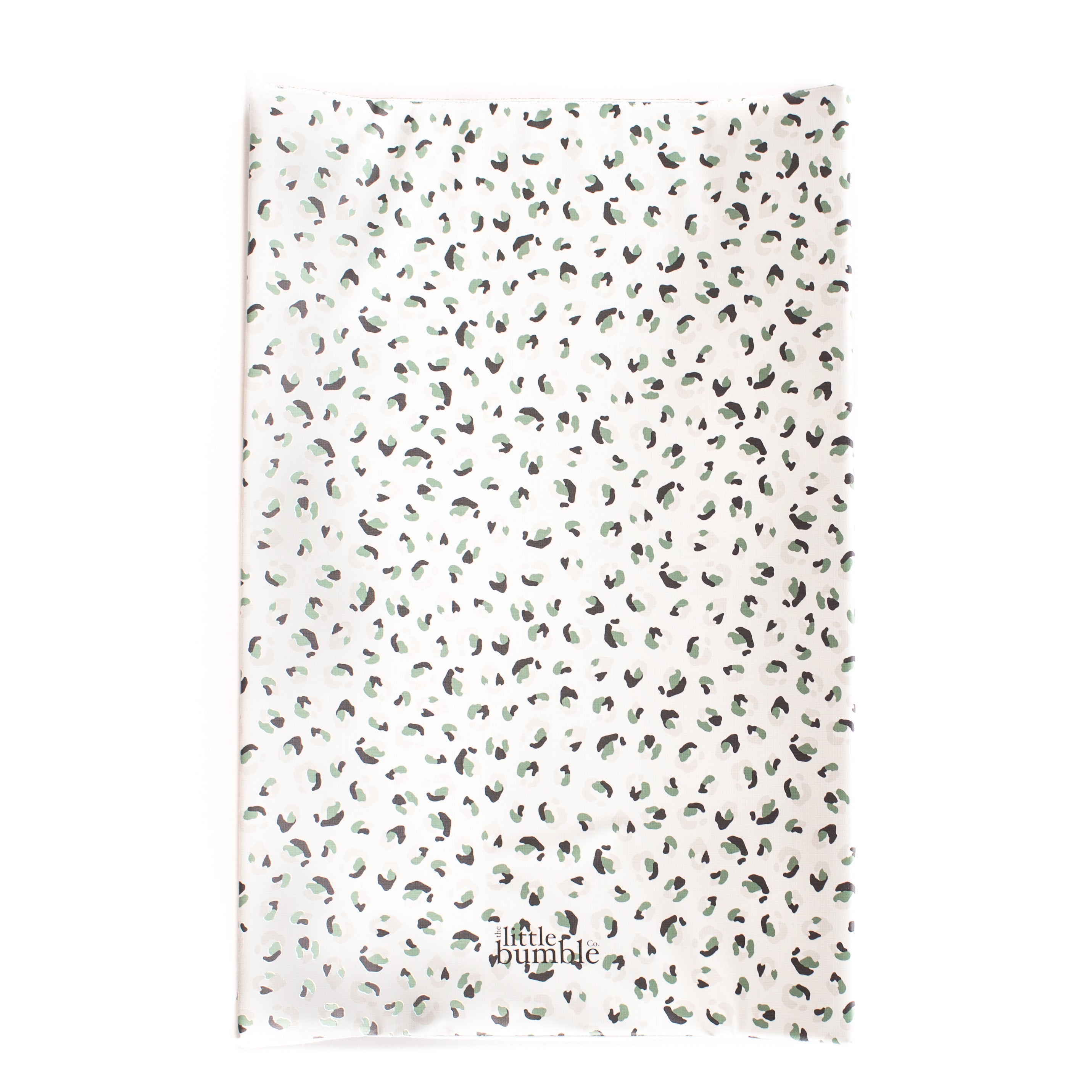 Anti Roll Changing Mat - Leopard Print (Green) - The Little Bumble Co.