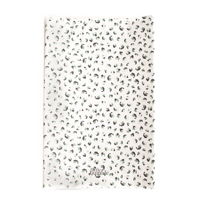 Anti Roll Changing Mat - Leopard Print (Green) - The Little Bumble Co.