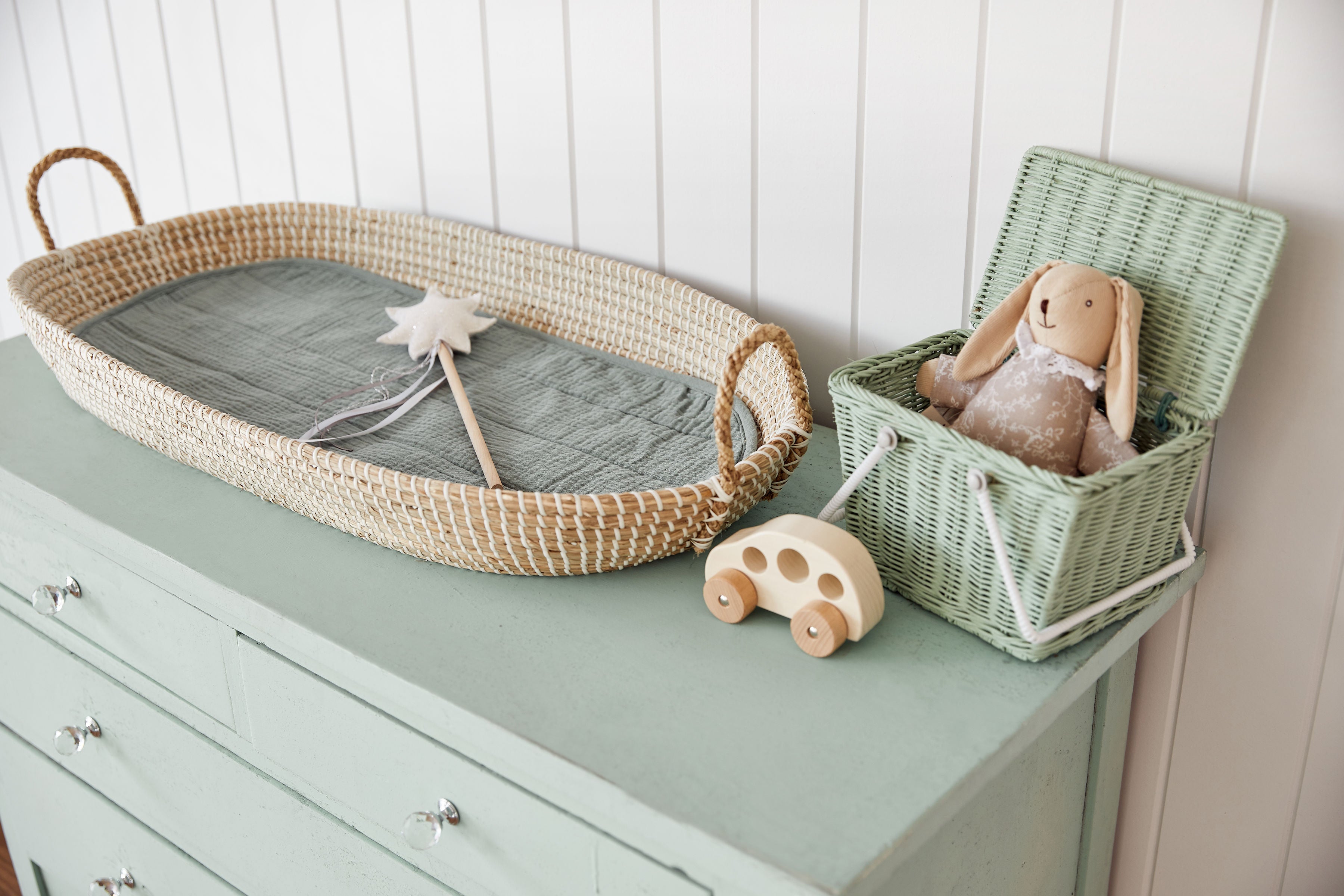 Reva Seagrass Changing Basket - Natural - Olli Ella