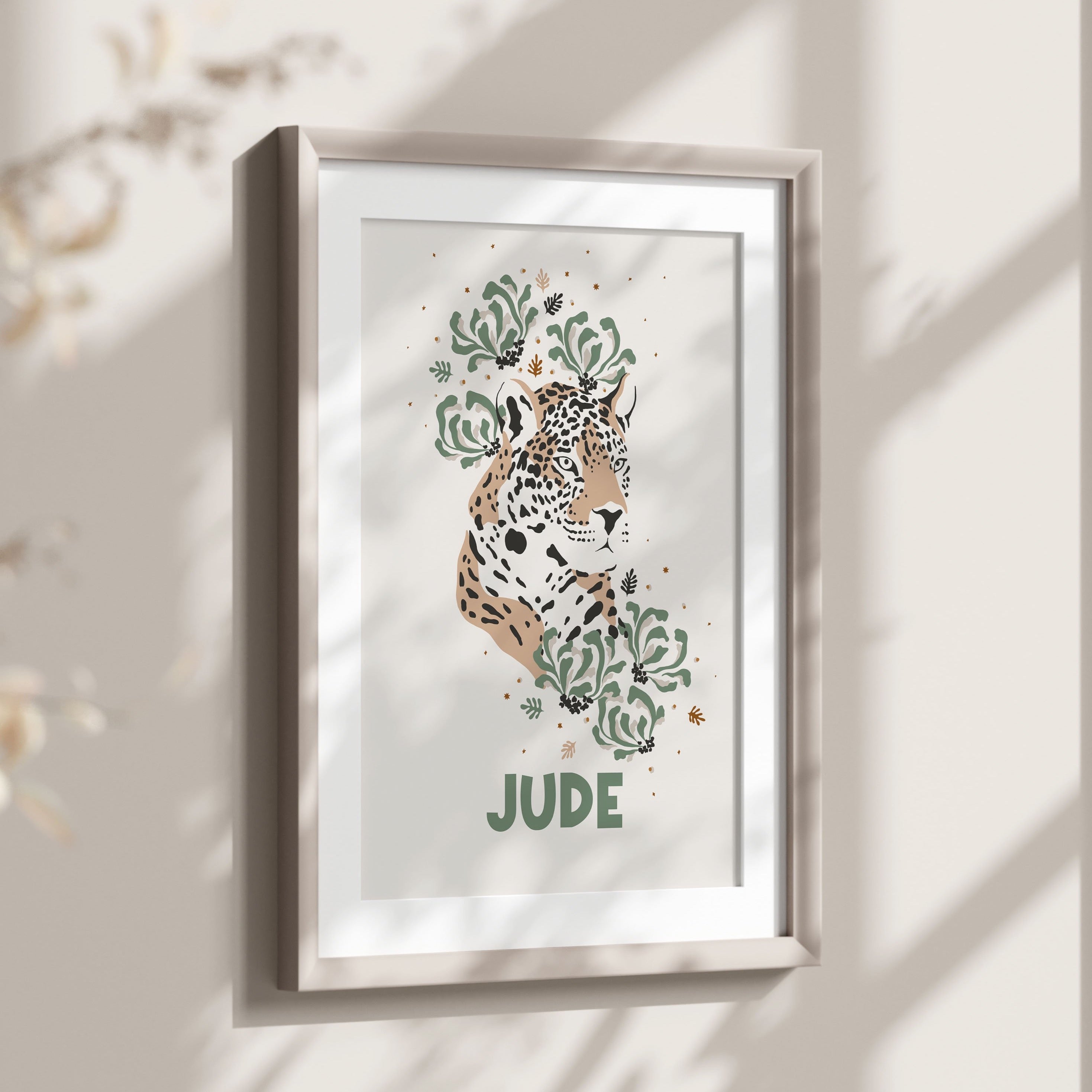 Personalised Safari Green Leopard Print - The Little Bumble Co.