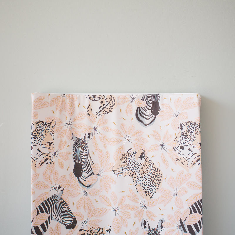 Anti Roll Changing Mat - Safari Pink - The Little Bumble Co.