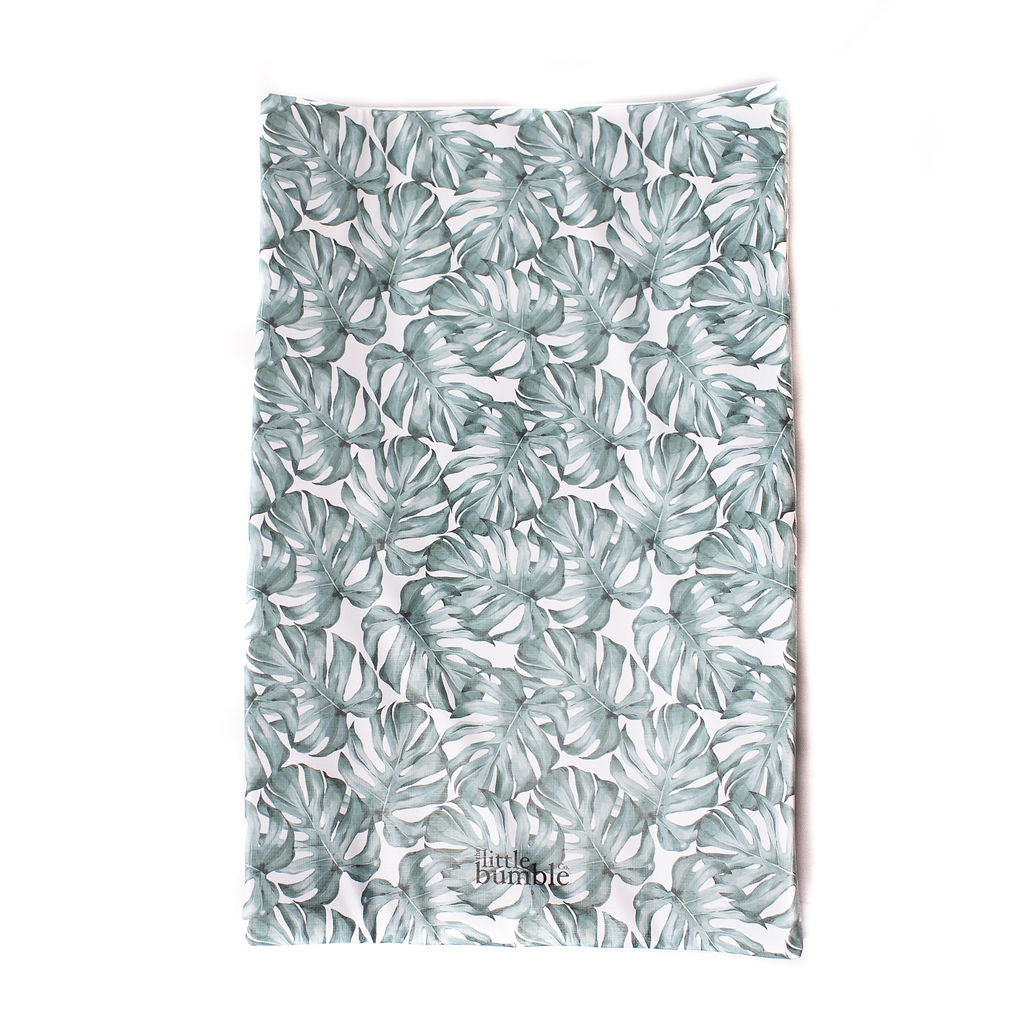 Anti Roll Changing Mat - Jungle Leaves - The Little Bumble Co.