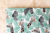 Fitted Muslin Cot Sheet - Safari (Green) - The Little Bumble Co.