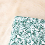 Fitted Muslin Cot Sheet - Jungle Leaves - The Little Bumble Co.