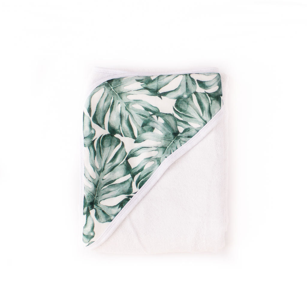 Hooded Towel - Jungle Leaf - The Little Bumble Co.