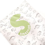 Personalised Changing Mat - Monochrome Dino - The Little Bumble Co.