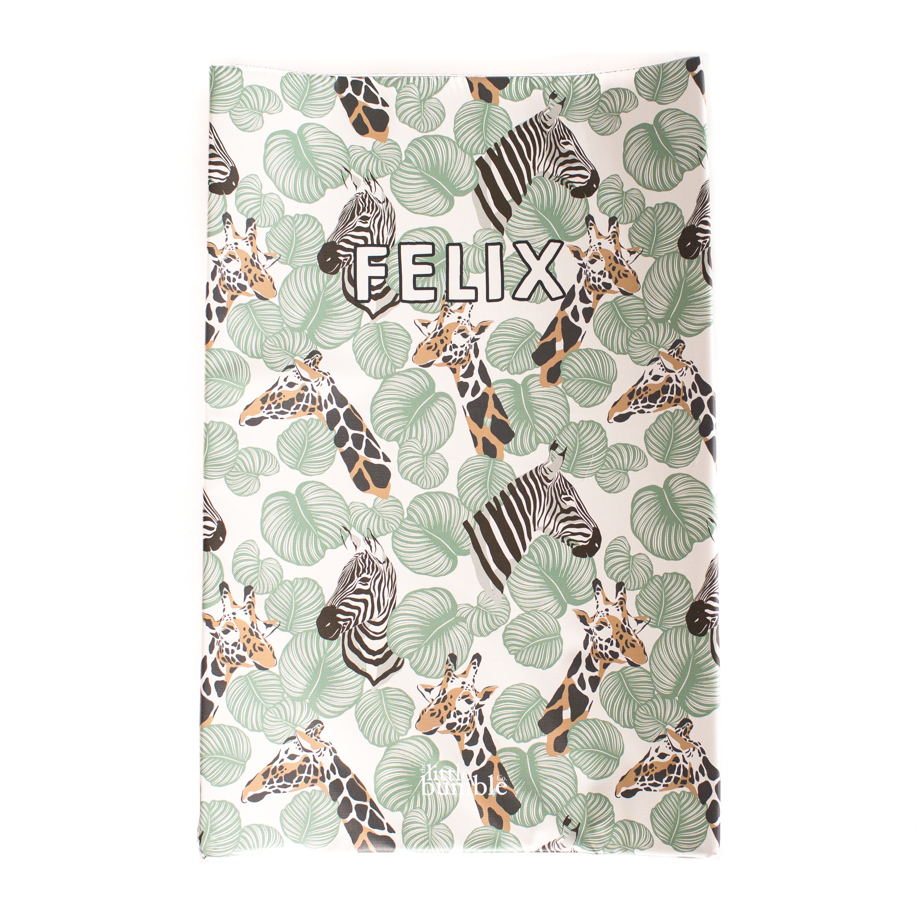 Personalised Changing Mat - Green Safari - The Little Bumble Co.