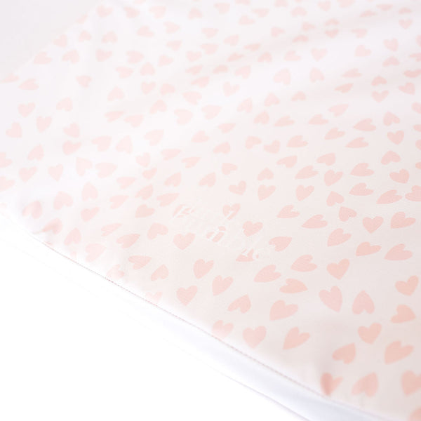 Anti Roll Changing Mat - Pink Mini Hearts - The Little Bumble Co.