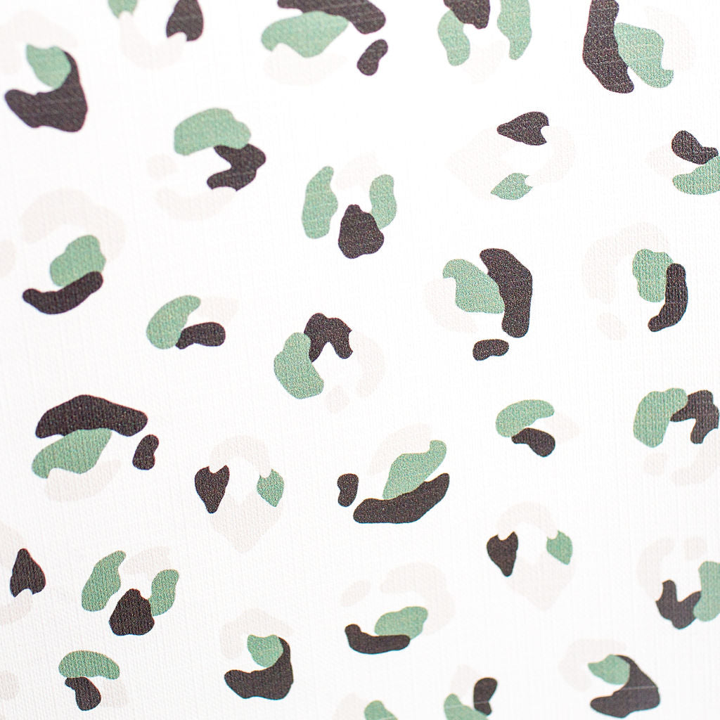 Anti Roll Changing Mat - Leopard Print (Green) - The Little Bumble Co.