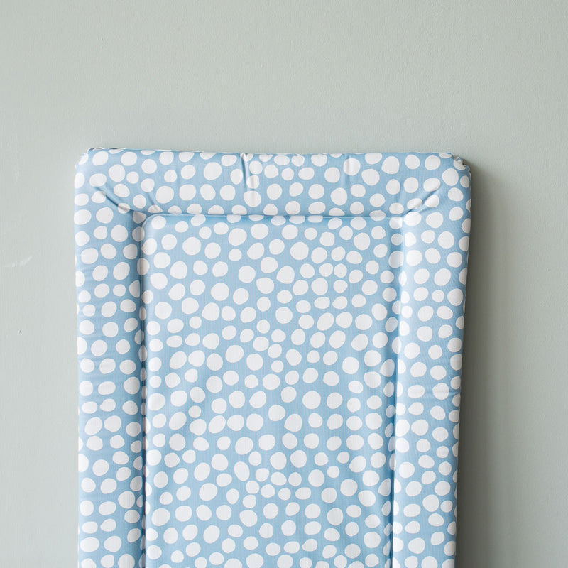 Standard Changing Mat - Dotty White & Blue - The Little Bumble Co.