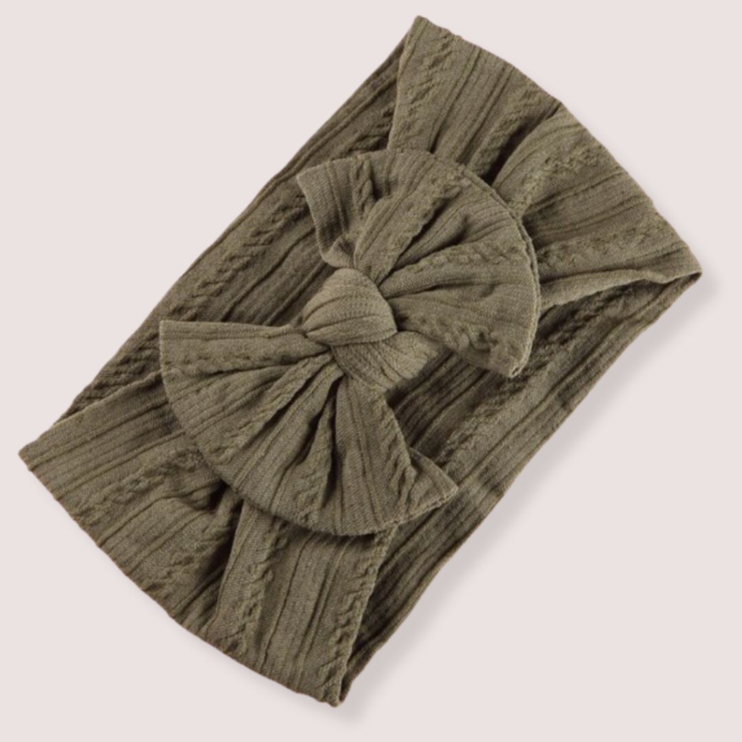 Bow Headband - Khaki