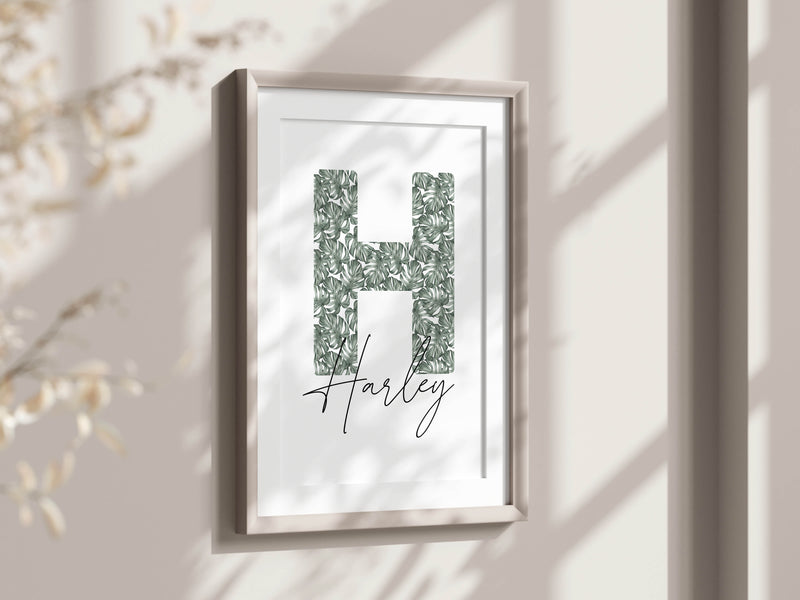 Personalised Jungle Leaf Print - The Little Bumble Co.