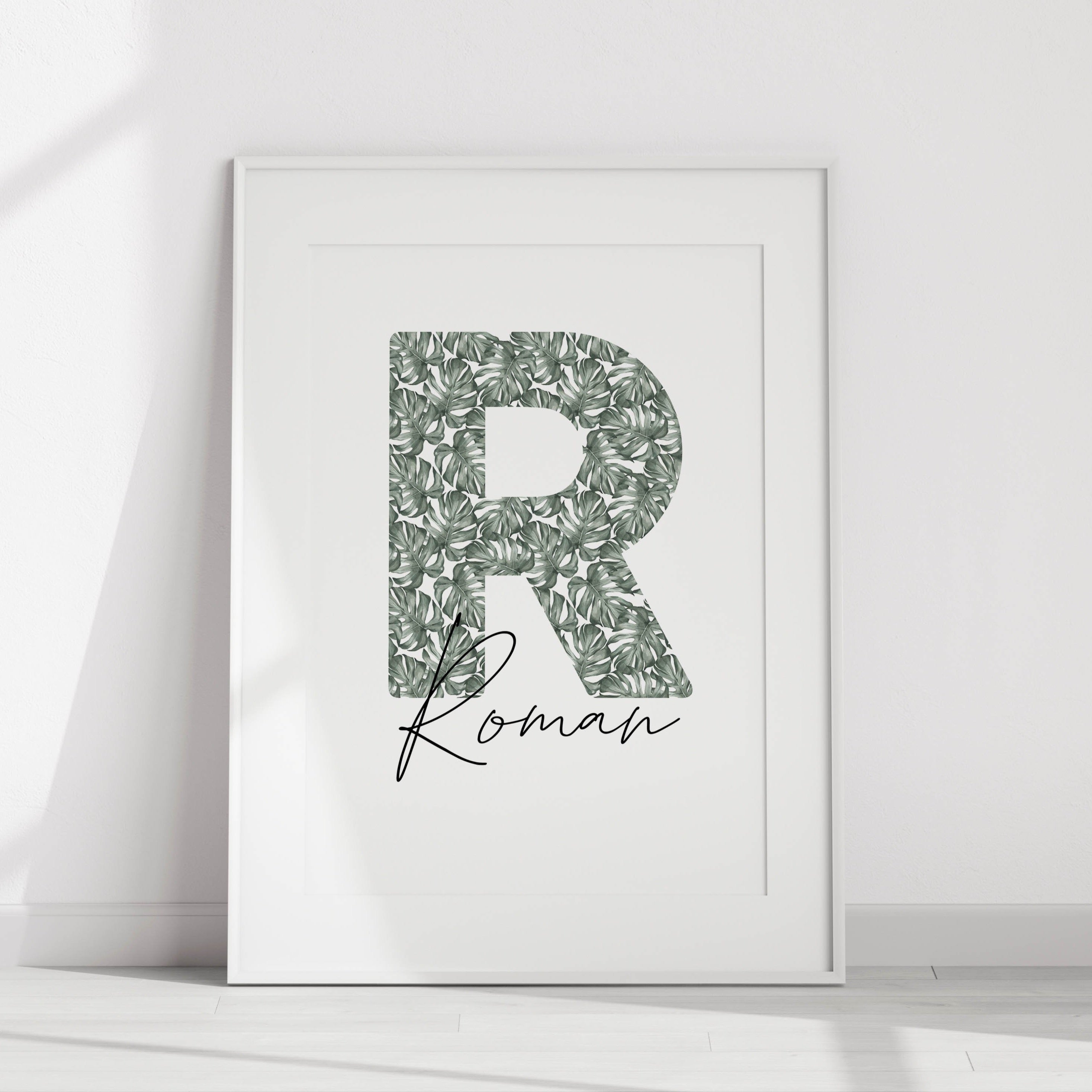 Personalised Jungle Leaf Print - The Little Bumble Co.