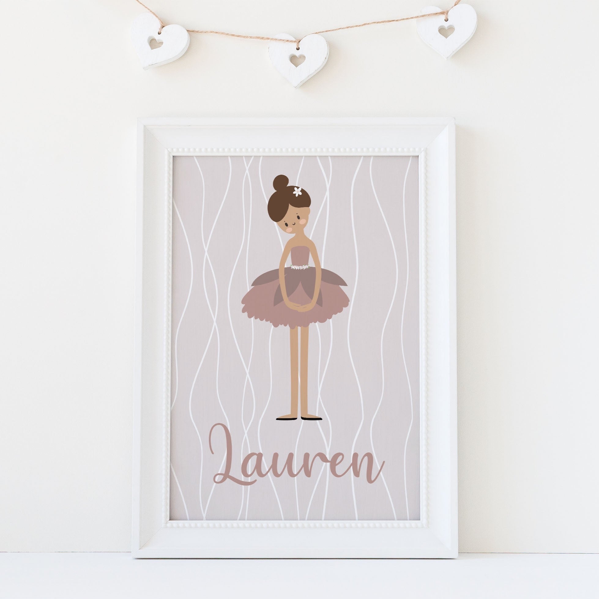 Personalised Ballerina Print - Lauren - The Little Bumble Co.