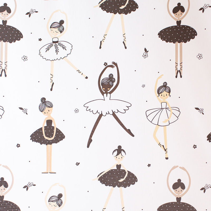 Anti Roll Changing Mat - Ballerinas (Monochrome) - The Little Bumble Co.
