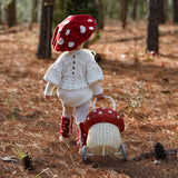 Rattan Mushroom Luggy (Red and White)