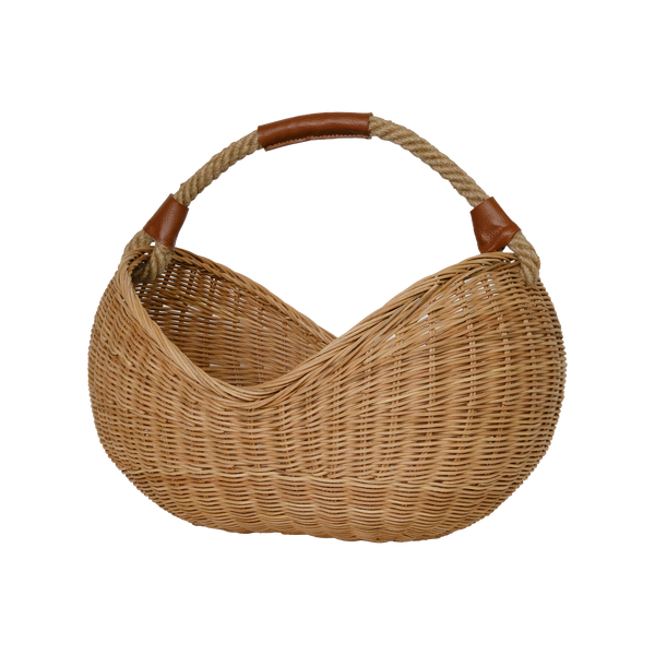 Rattan Half Moon Basket - Natural - Olli Ella