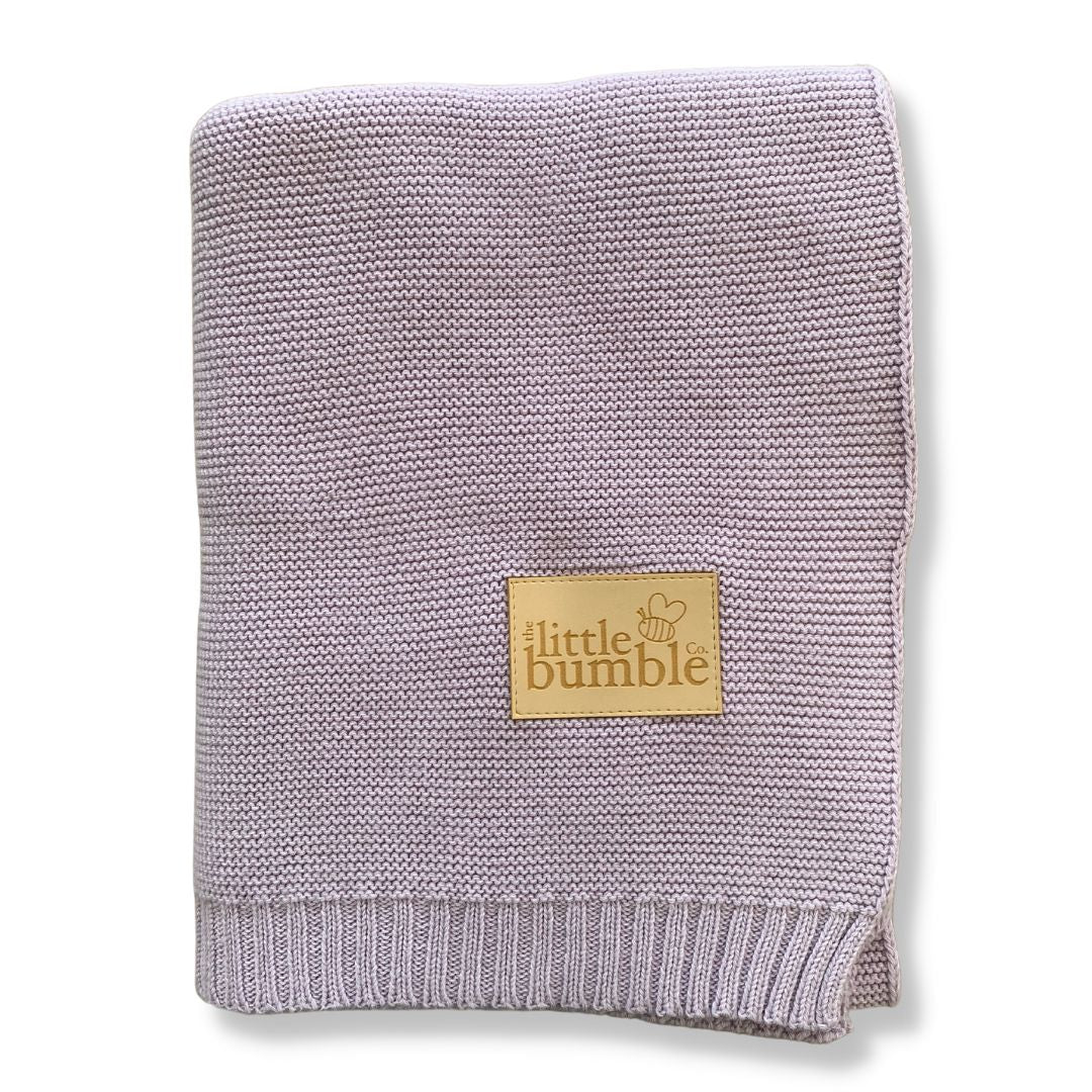 Luxury Knitted Blanket - Parma Violet