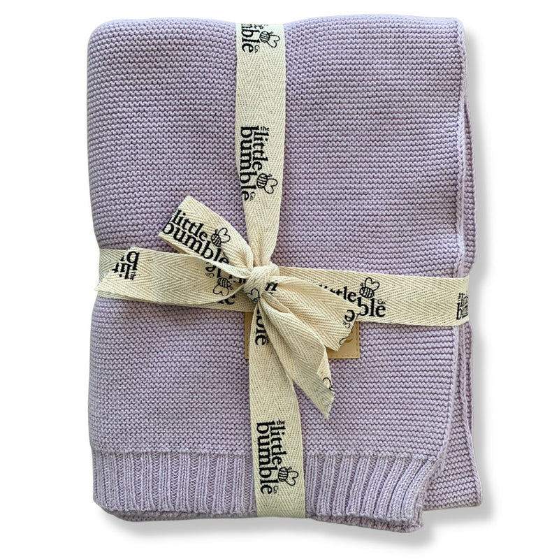 Luxury Knitted Blanket - Parma Violet