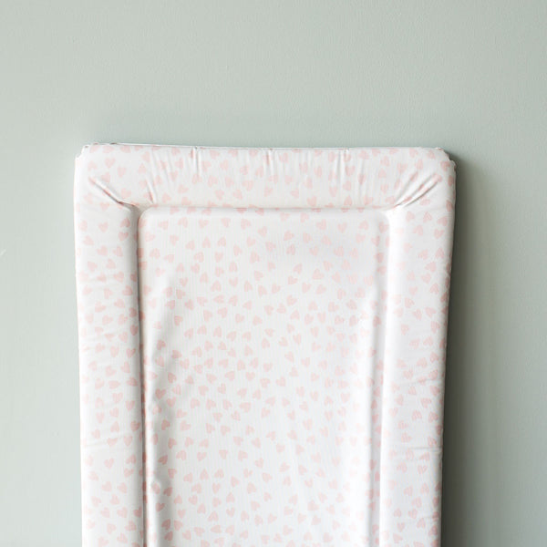 Standard Changing Mat - Pink Mini Hearts - The Little Bumble Co.