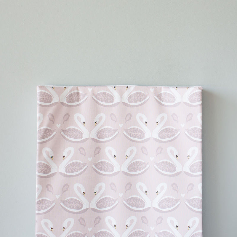 Anti Roll Changing Mat - Pink Swan - The Little Bumble Co.