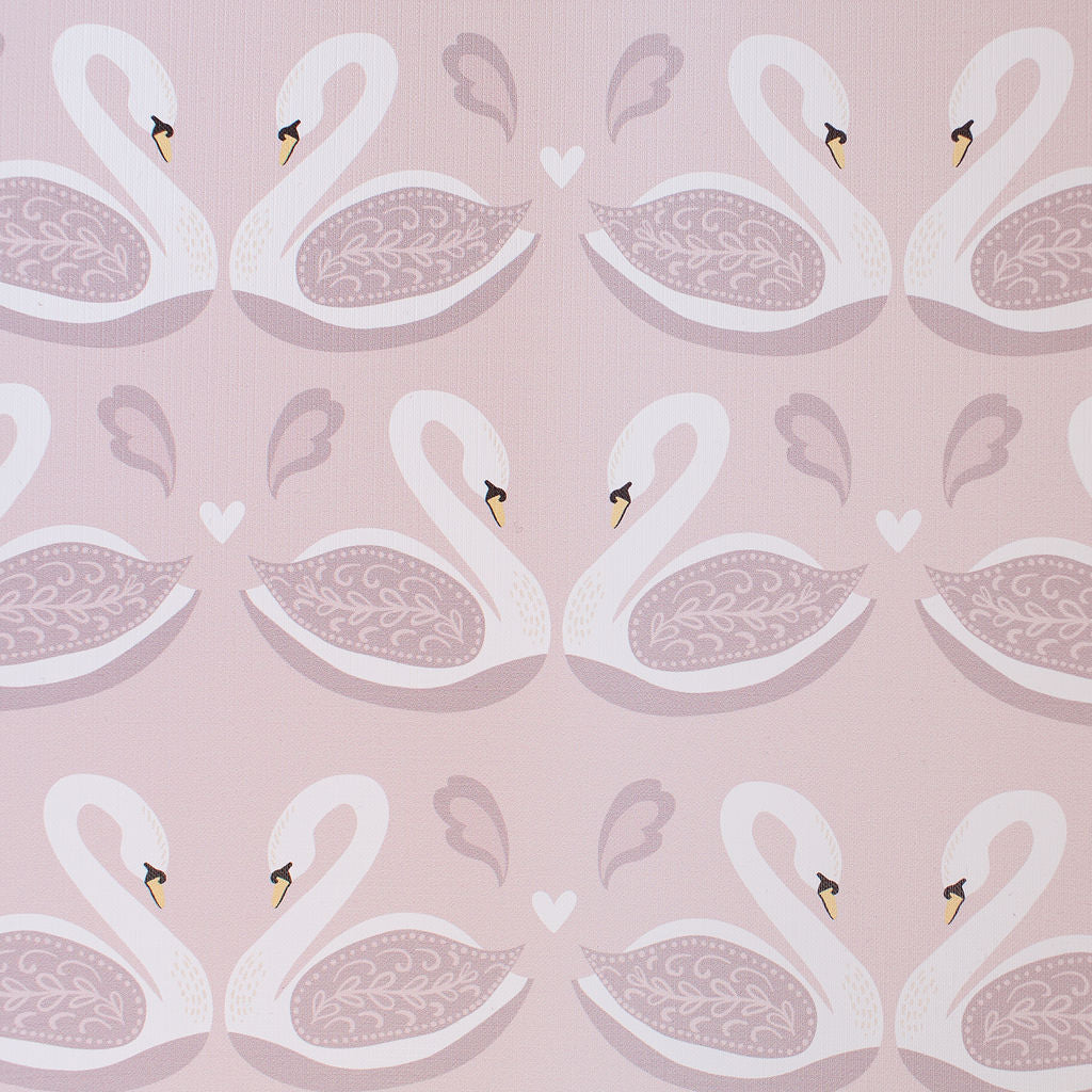 Anti Roll Changing Mat - Pink Swan - The Little Bumble Co.