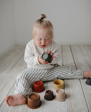 Mushie Stacking Cups (Petal) - Mushie