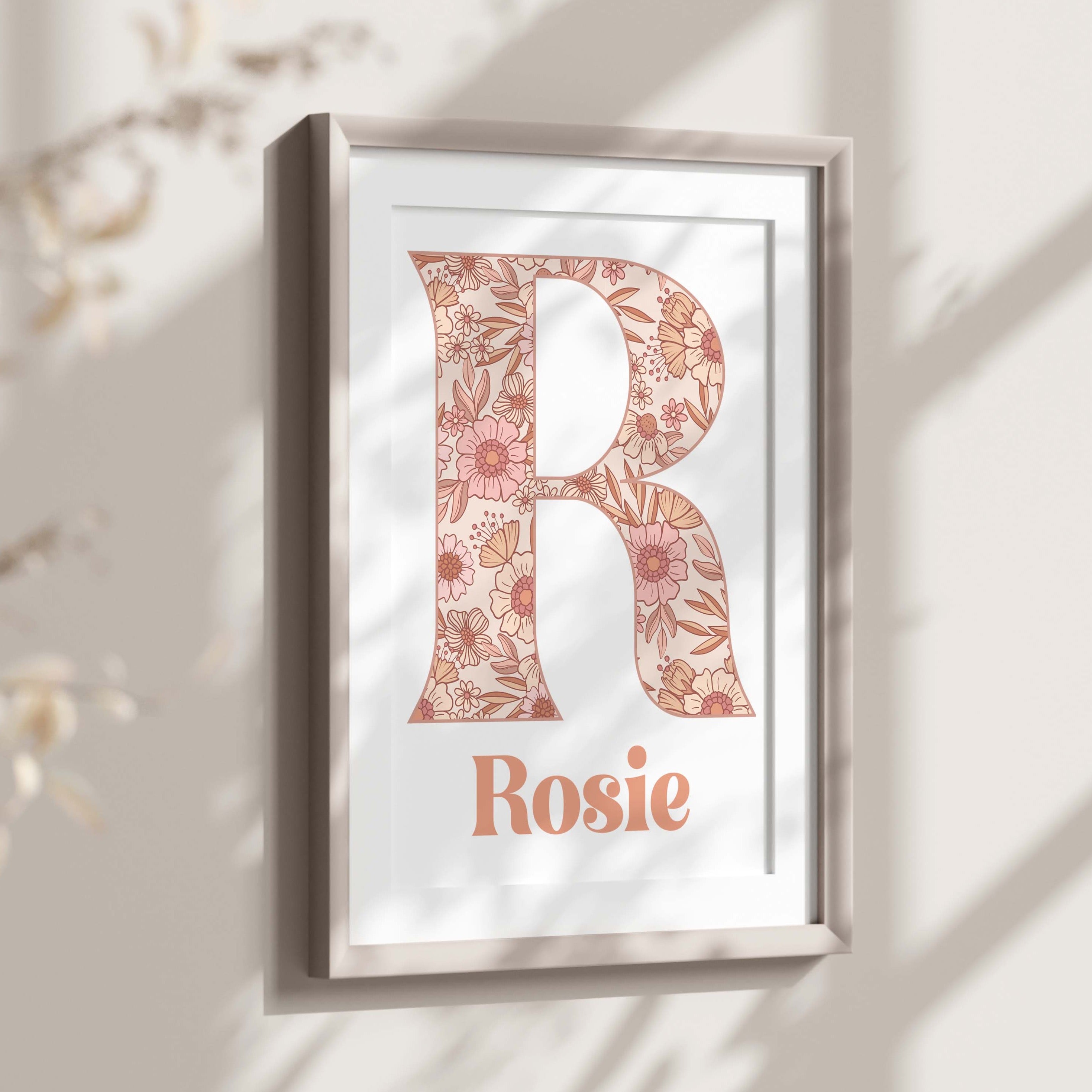 Personalised Initial Retro Floral Print - The Little Bumble Co.