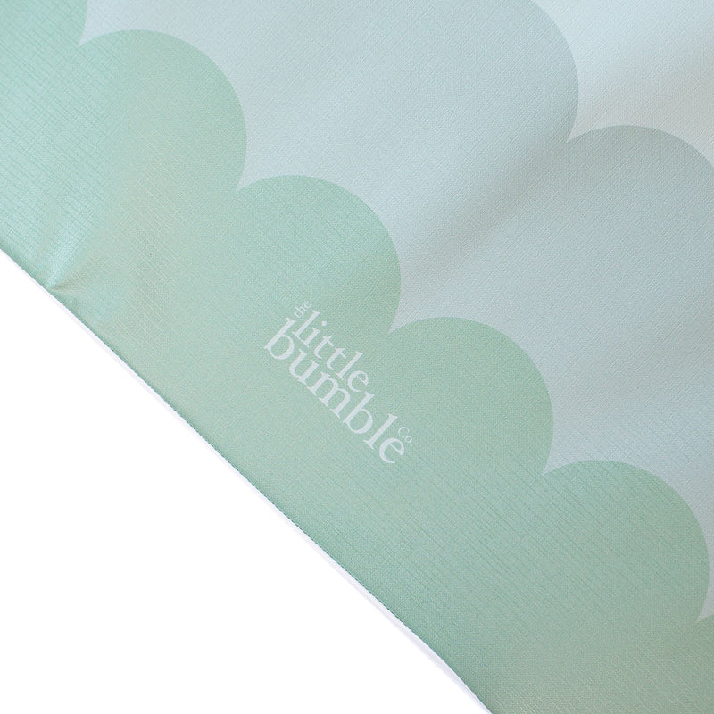 Anti Roll Changing Mat - Sage Scallops - The Little Bumble Co.