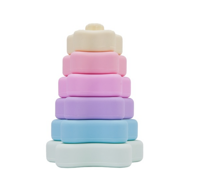 Silicone Stacking Stars - Pastel - The Little Bumble Co.