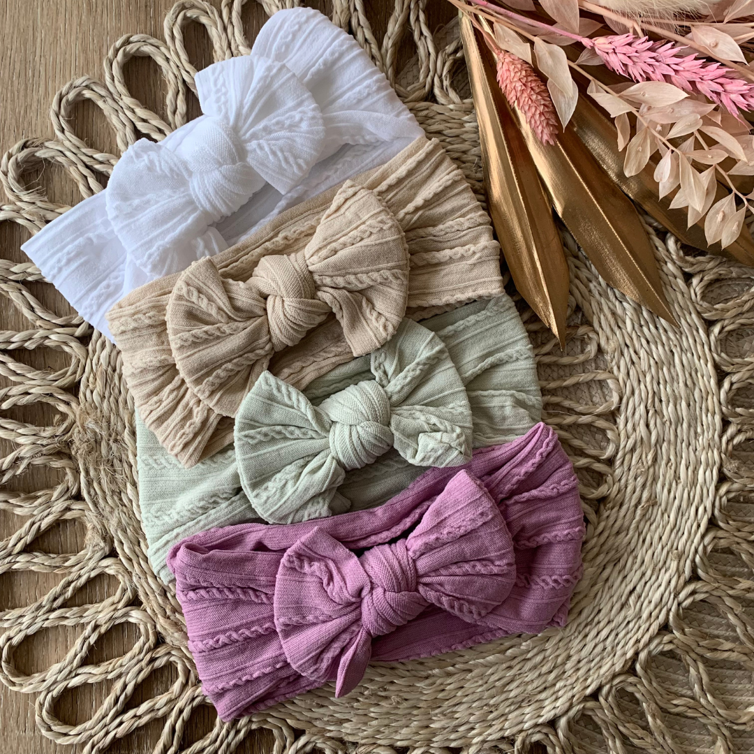 Bow Headband - Oat