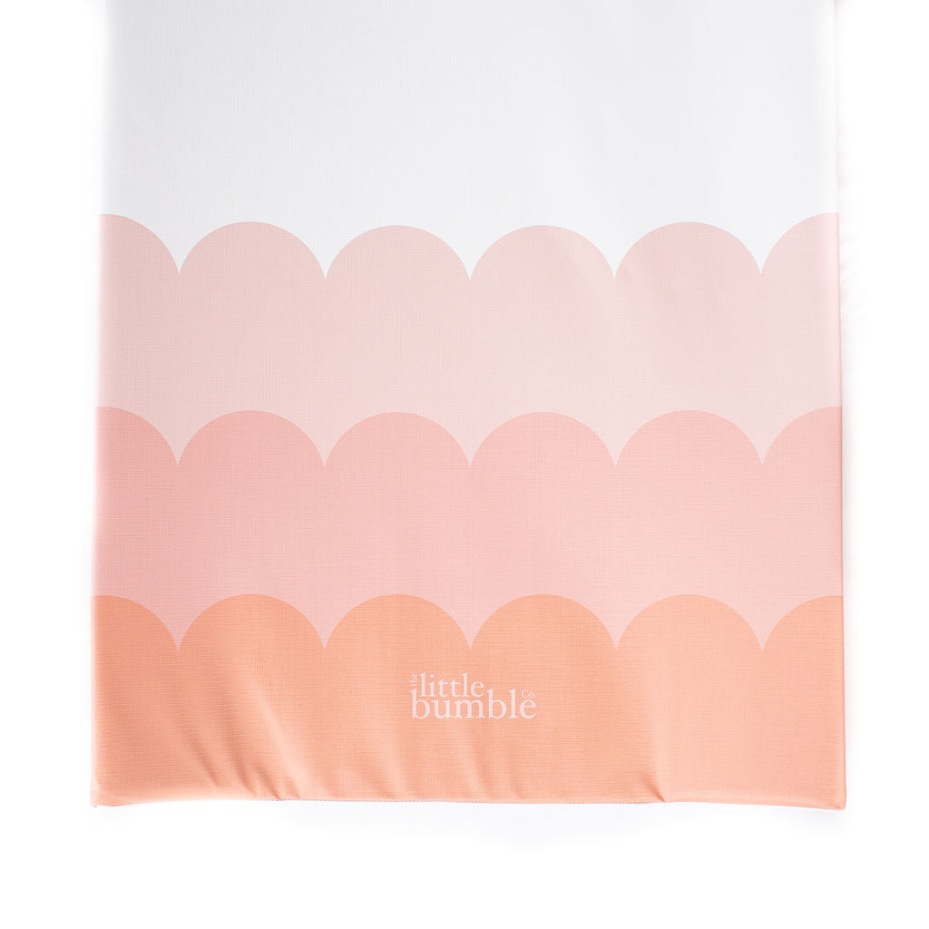 Anti Roll Changing Mat - Terracotta Scallops - The Little Bumble Co.