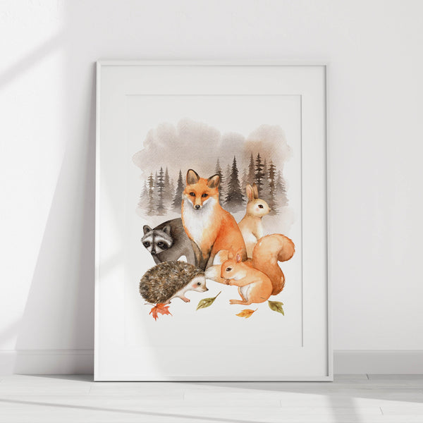 Woodland Fox Print - The Little Bumble Co.