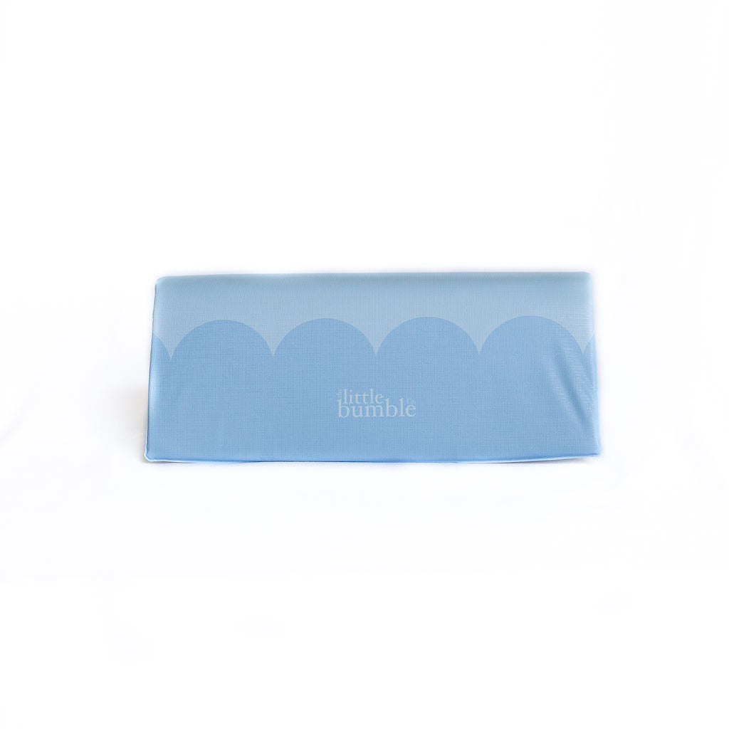 Travel Changing Mat - Blue Scallops - The Little Bumble Co.