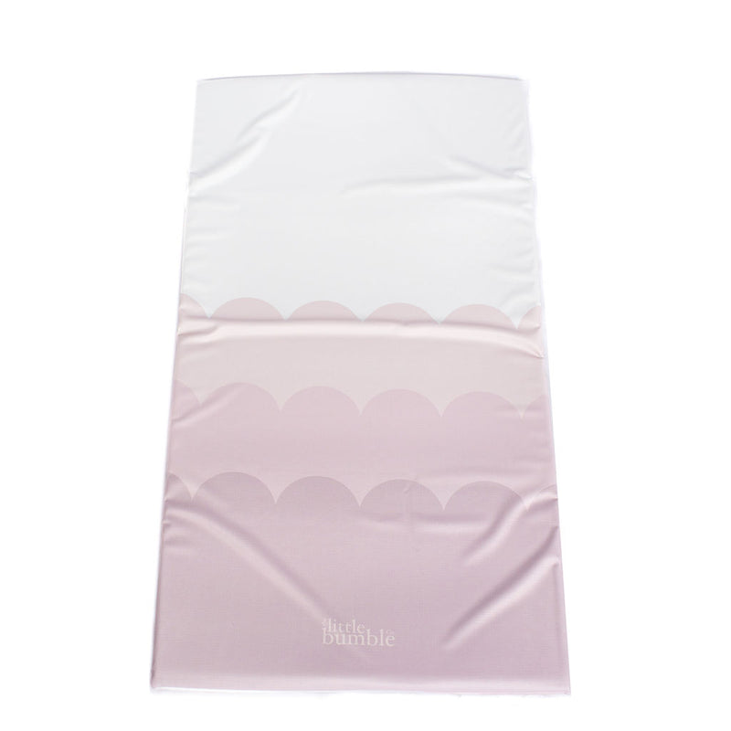 Travel Changing Mat - Pink Scallop - The Little Bumble Co.